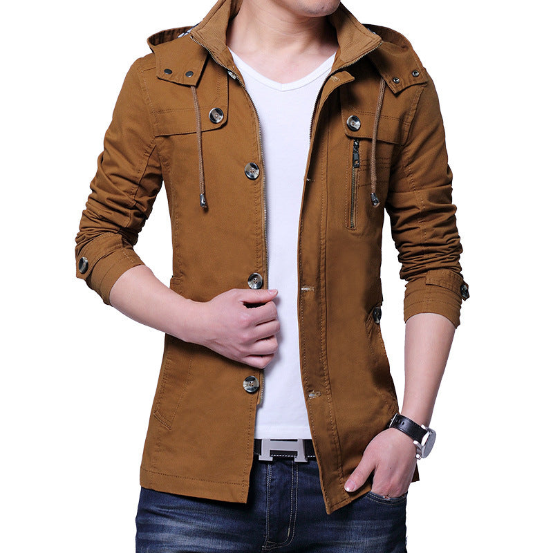 Classic Stand-Collar Jacket For Men In Timeless Colors.