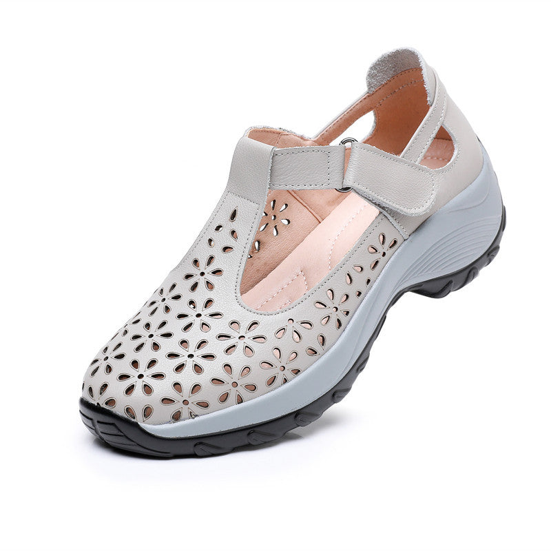 Womens Comfortable Flat Genuine Leather Shoes