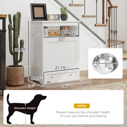 All-in-One Dog Feeder Station & Storage Cabinet