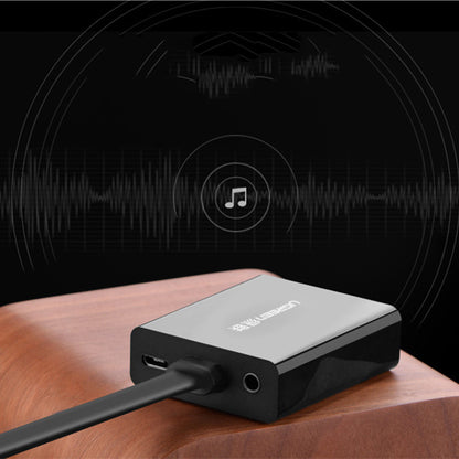 HDMI To VGA Adapter HD Convertor With Audio Power Supply