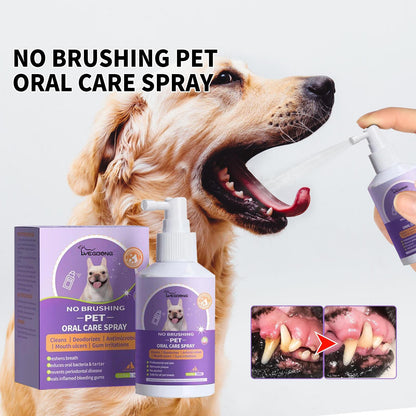 Dog and Cat Oral Care Spray Fresh Breath Solution
