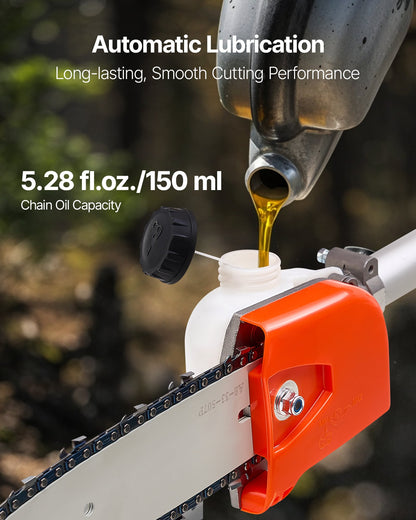 Gas Powdered 2-Stroke Pole Saw for Easy Tree Trimming