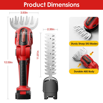 2-in-1 24V Cordless Grass Shear Hedge Trimmer