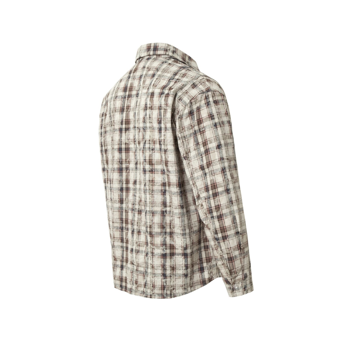 Retro Tie-Dye Plaid Long Sleeve Shirt – Relaxed Fit