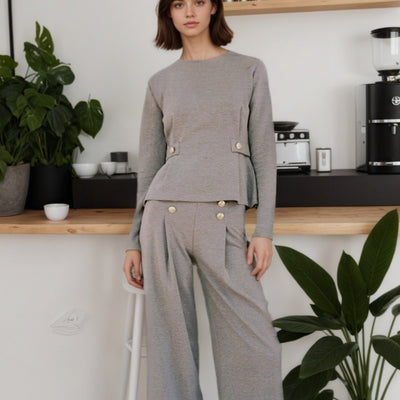 Casual Top And Pants Two-piece Set