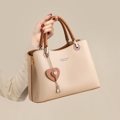 Versatile Genuine Leather Tote & Crossbody Leather Bag