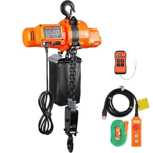 Heavy Duty Electric Chain Hoist 2200lb Easy Lifting Power