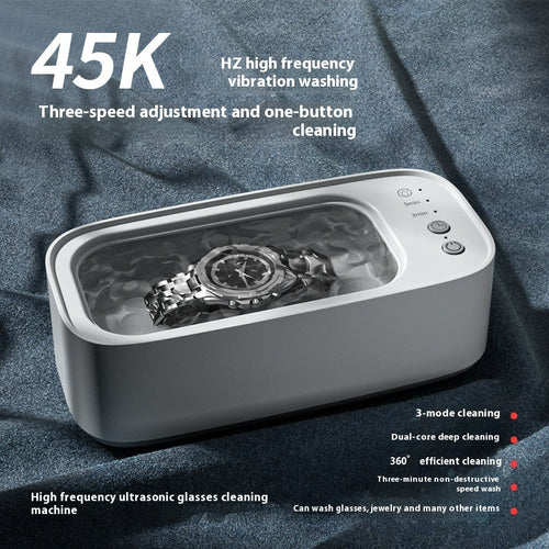 Handy Ultrasonic Glasses Cleaner — Multi Use, Quiet, Easy