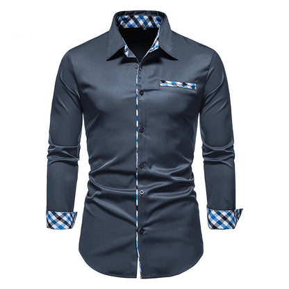 Casual Men's Long Sleeve Fashion Button Shirt