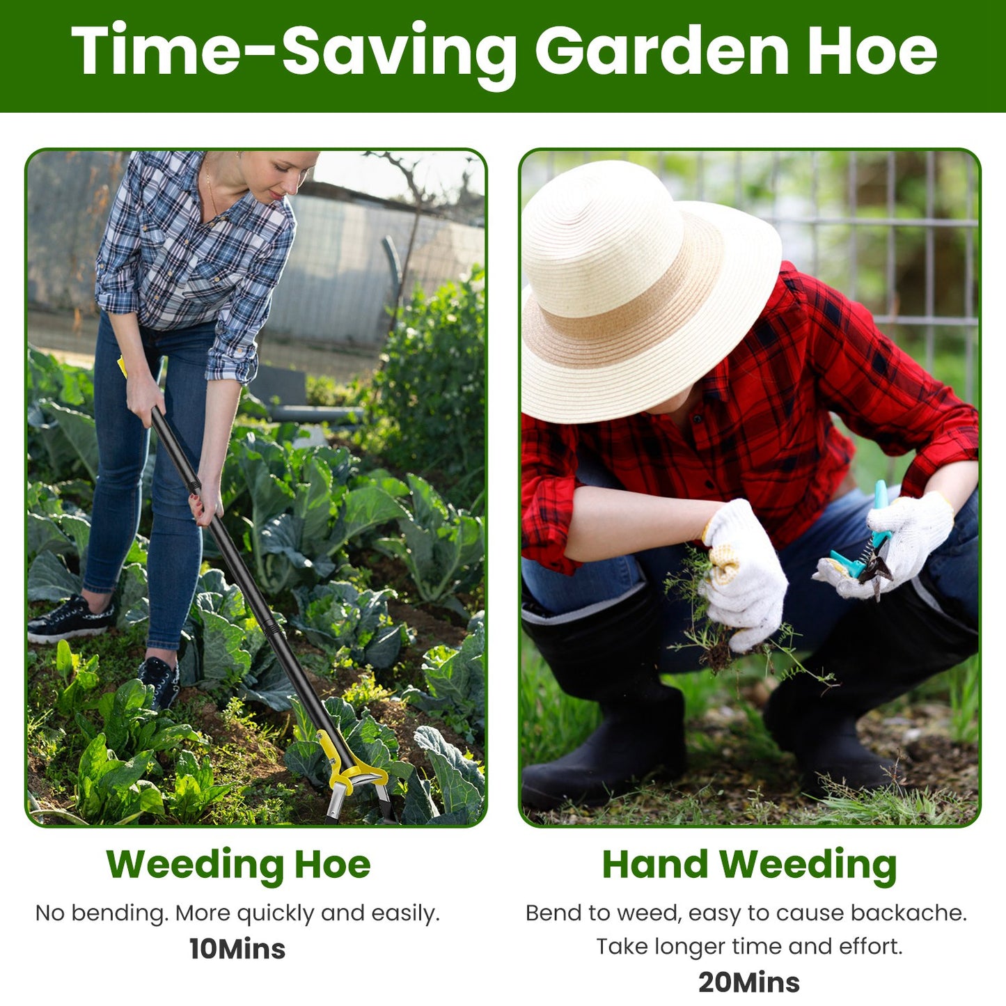 Adjustable Garden Hoe – Easy Weeding & Soil Loosening Tool