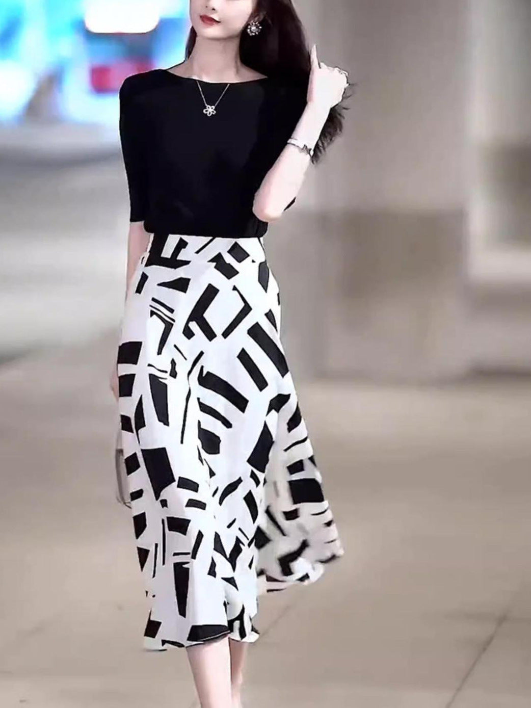 Women’s Summer Two-Piece Suit – Stylish Top & Dress Set