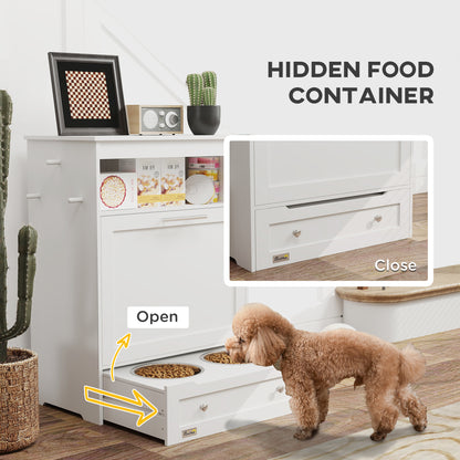 All-in-One Dog Feeder Station & Storage Cabinet