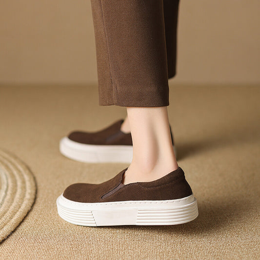 Casual Round Head Deep Mouth Pumps Muffin Bottom