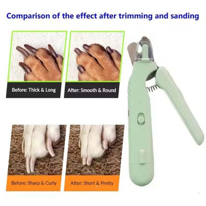 2-in-1 Dog Nail Trimmer with Light and Grinder