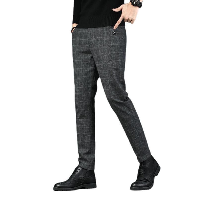 Breathable Cotton Stretch Pants - Men's Slim Work Trousers