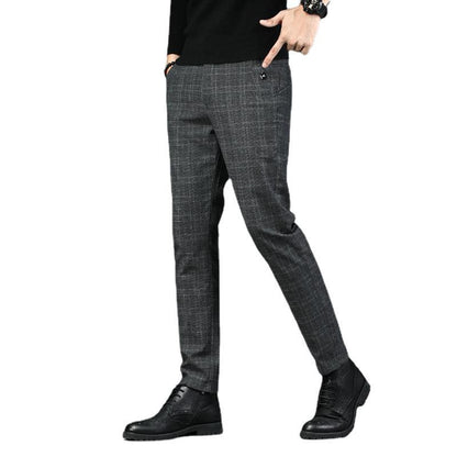 Breathable Cotton Stretch Pants - Men's Slim Work Trousers