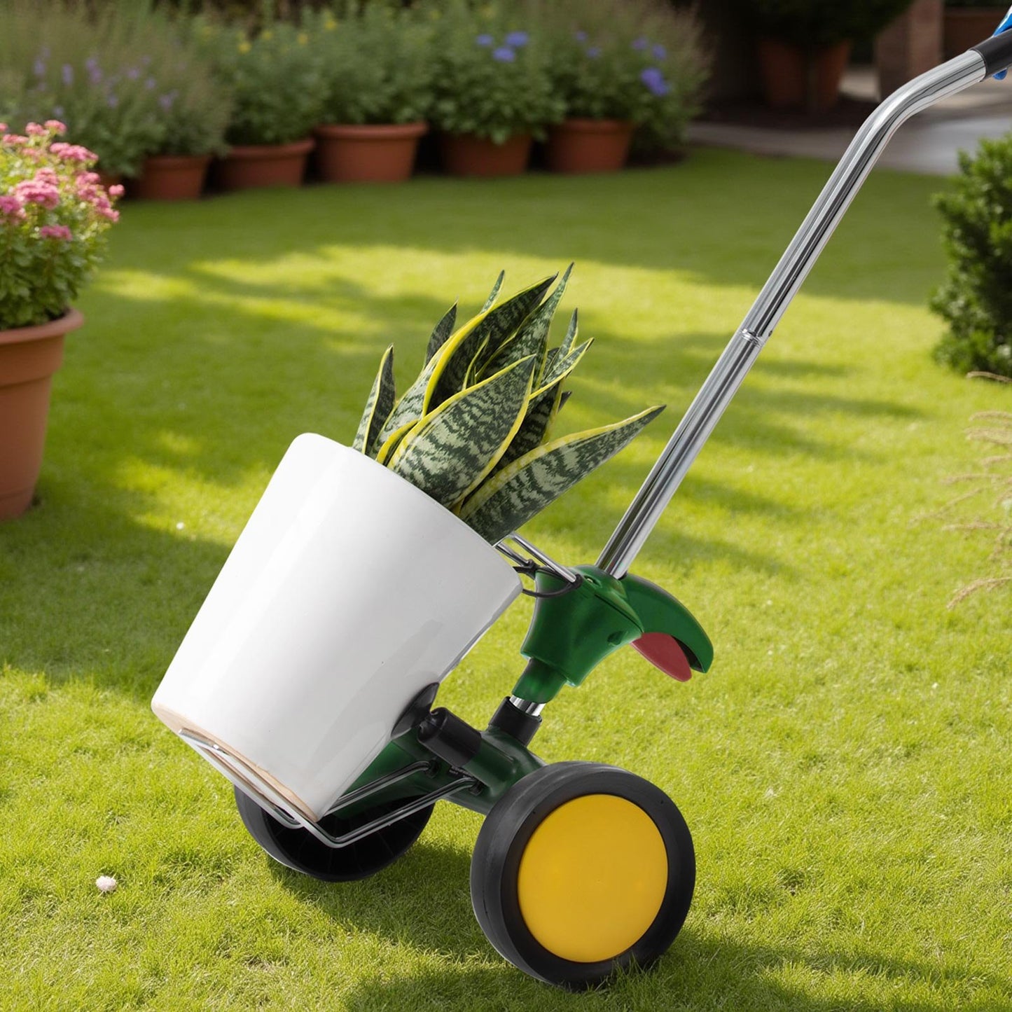 Adjustable Garden Pot Dolly – Move Pots Without Strain