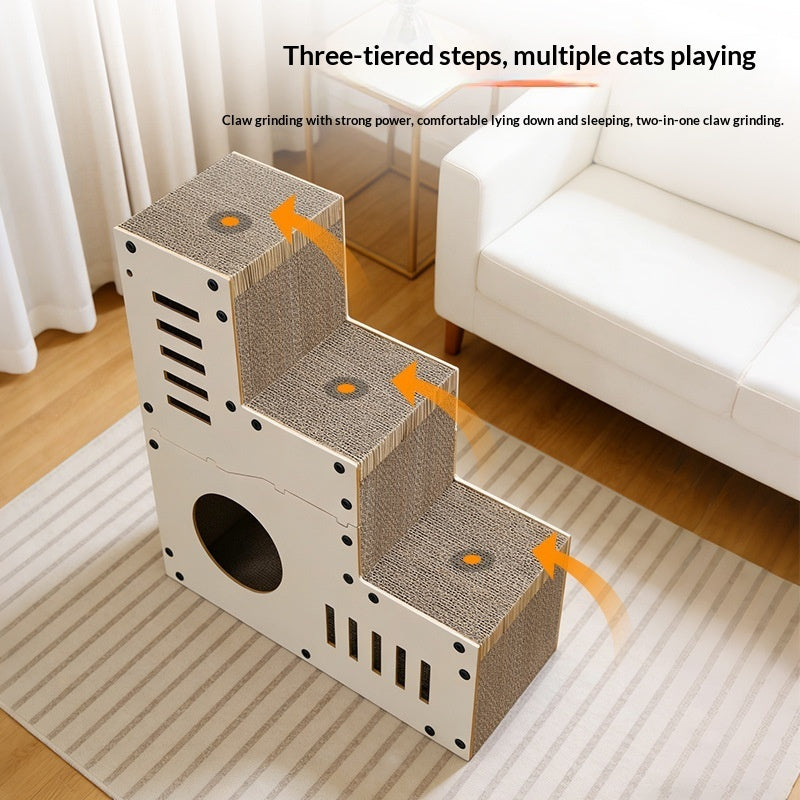 Multi-functional MDF, Corrugated Cardboard Cat Scratcher