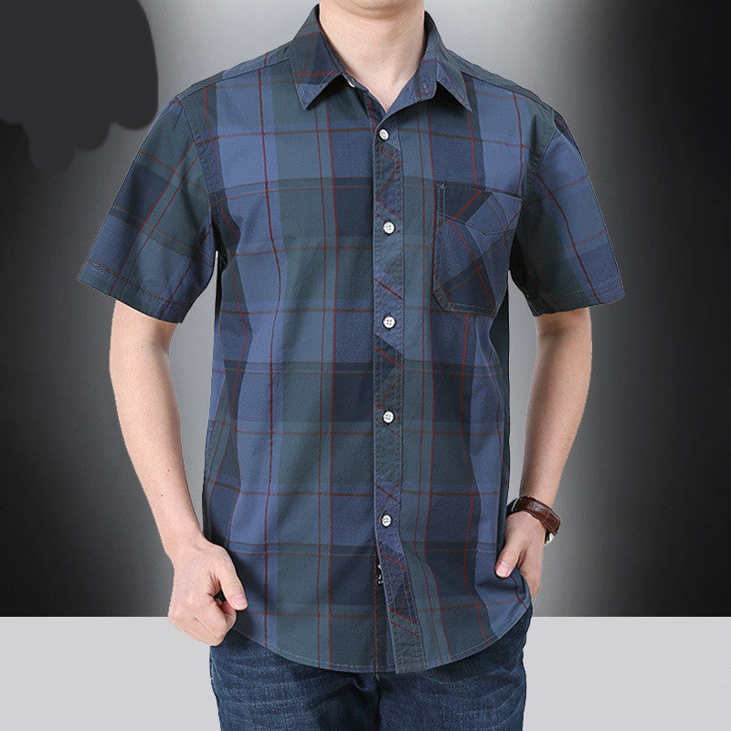 Short-Sleeved Shirt Youth Casual Men's Shirt