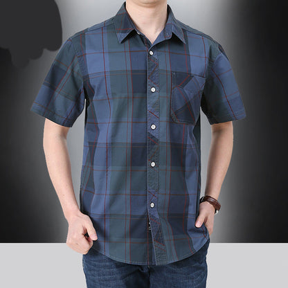 Short-Sleeved Shirt Youth Casual Men's Shirt