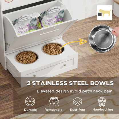 All-in-One Dog Feeder Station & Storage Cabinet