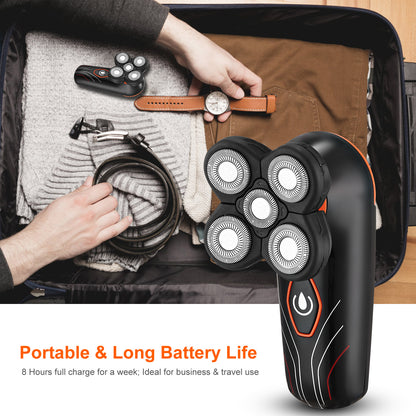 SmoothGlide 5-Head Waterproof Electric Shaver for Men