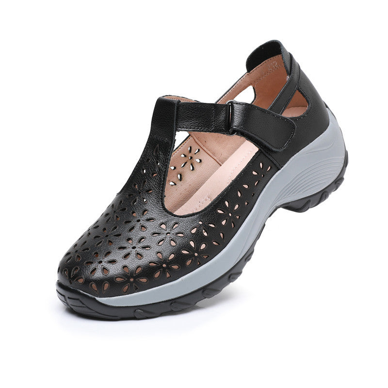 Womens Comfortable Flat Genuine Leather Shoes