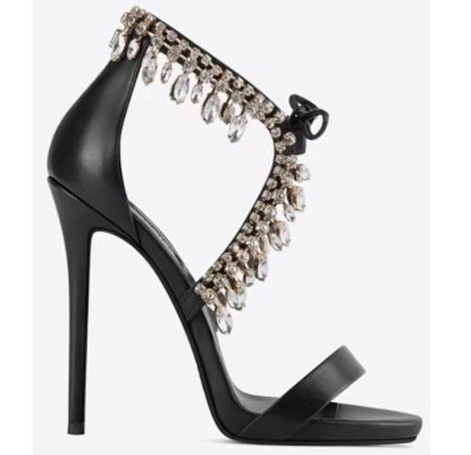 Women’s Rhinestone Stiletto Heels – Elegant PU Party Shoes