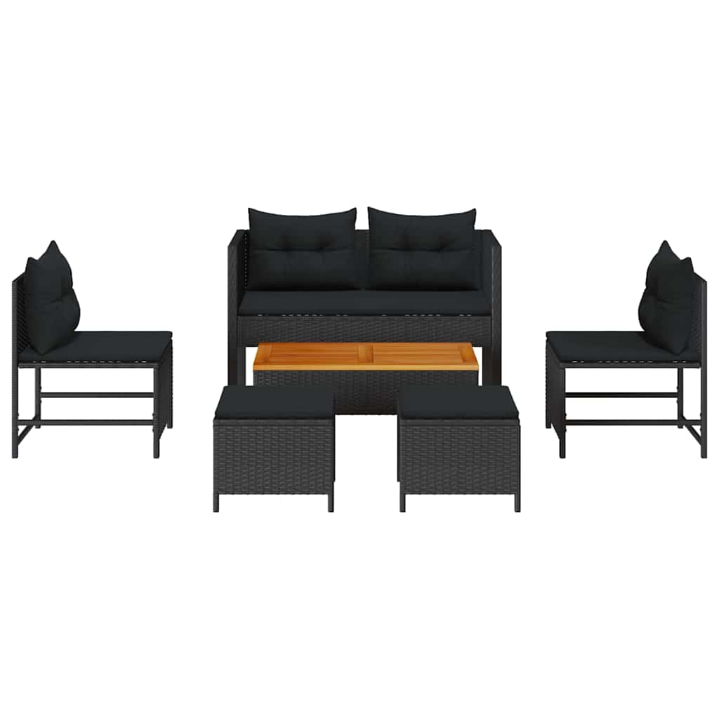 Stylish 6-Piece Garden Sofa Set Poly Rattan Outdoor Furniture