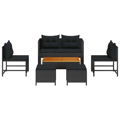 Stylish 6-Piece Garden Sofa Set Poly Rattan Outdoor Furniture
