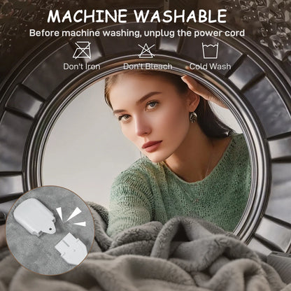 Electric Throw Blanket – Warm, Soft Flannel, 10-Hour Comfort