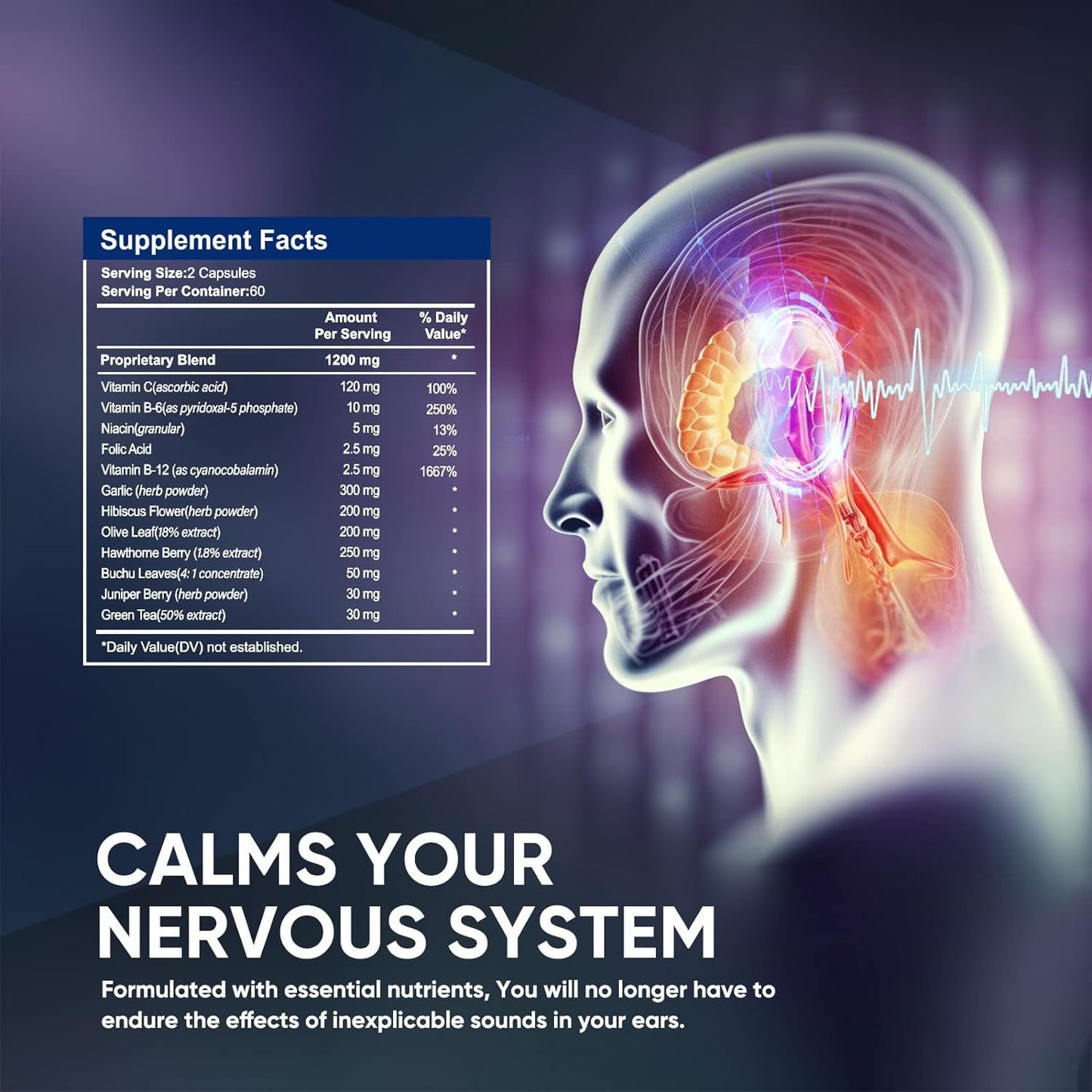 Natural Tinnitus Relief Capsules for Ringing Ear Support