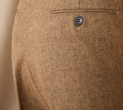 Comfy Wool-Blend High Waist Trousers in Classic Colors