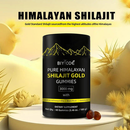 Pure Himalayan Shilajit Gummies with Ashwagandha – Natural Energy Boost