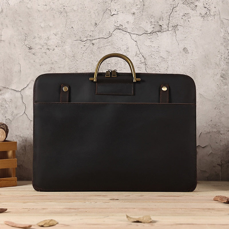 Genuine Leather Laptop Bag – Durable, Stylish Men’s Work Bag