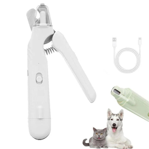 2-in-1 Dog Nail Trimmer with Light and Grinder