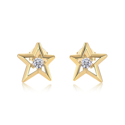 Shimmering Moissanite Earrings – Starry Luxury Silver Jewelry