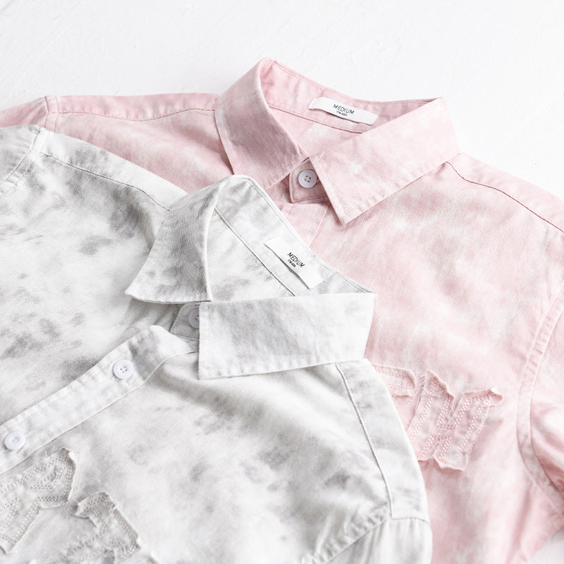 Men’s Summer Hanging Dye Print - Casual Short Sleeve