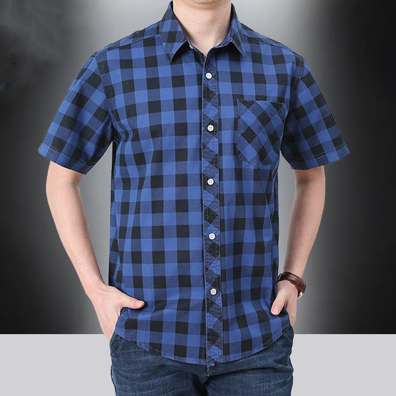 Short-Sleeved Shirt Youth Casual Men's Shirt