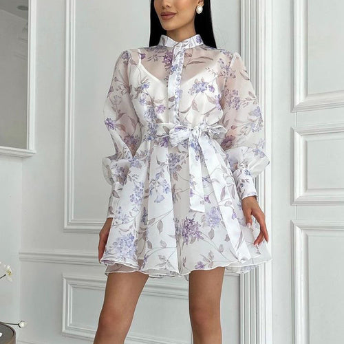 Floral Tie-Front Dress: Trendy and Sophisticated Look