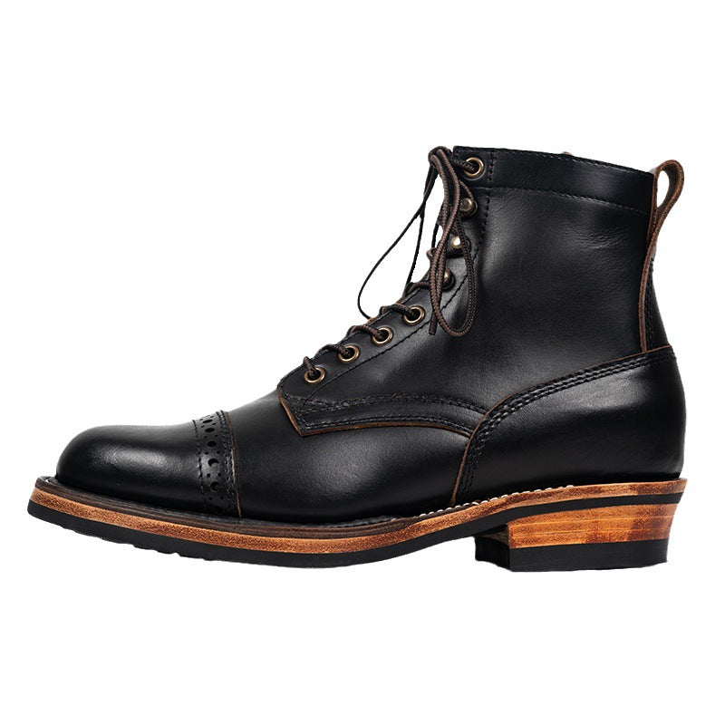 Premium Cowhide Leather Men’s Boots for Fall & Winter