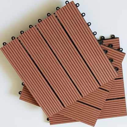 Outdoor Garden Wood Plastic DIY Splicing Floor Tiles