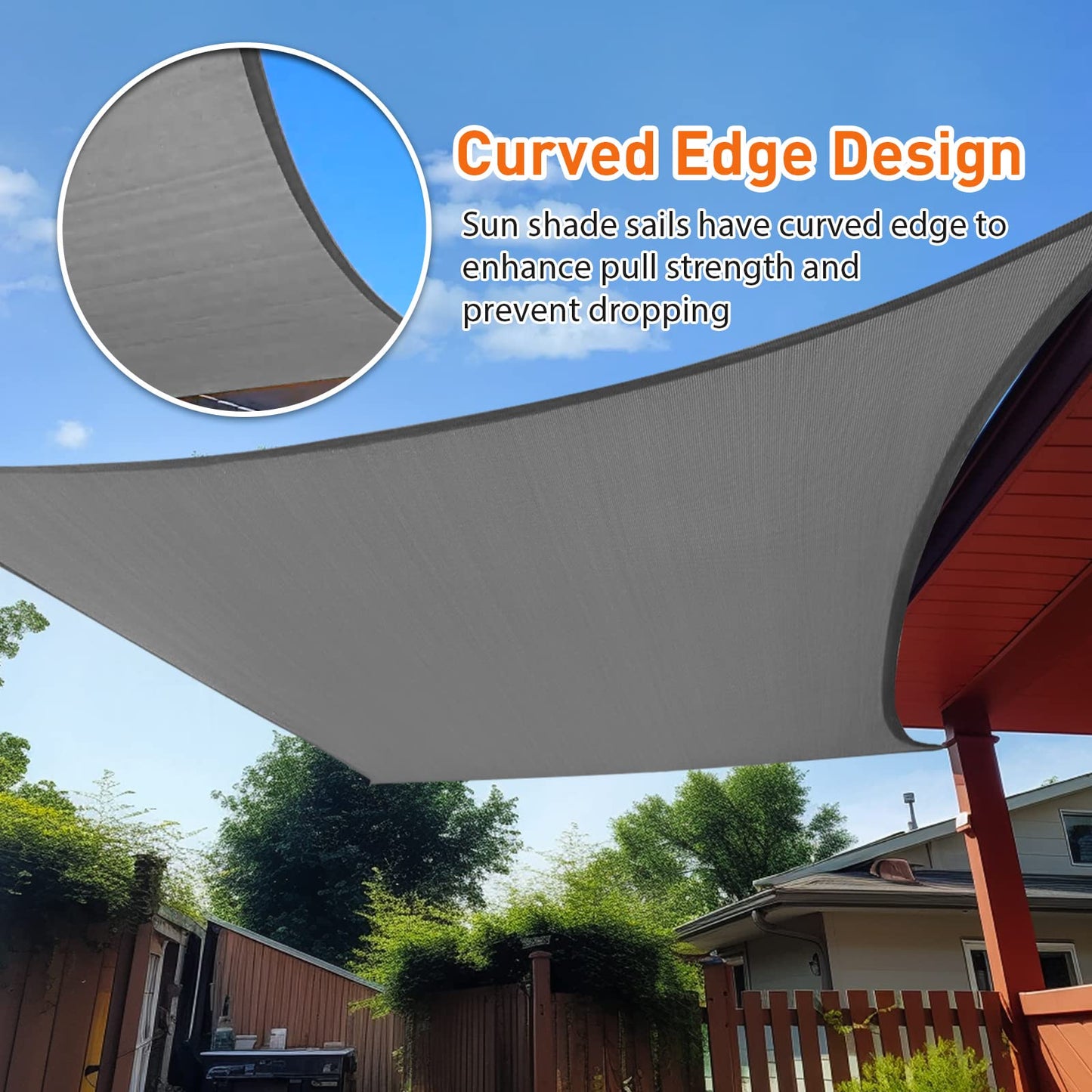 XISHAN HDPE Sunshade Sail – Stylish Outdoor Shade 12"x16"