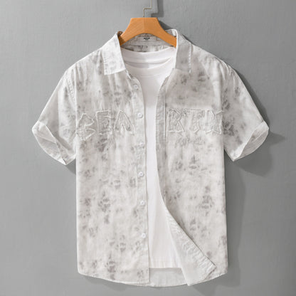 Men’s Summer Hanging Dye Print - Casual Short Sleeve